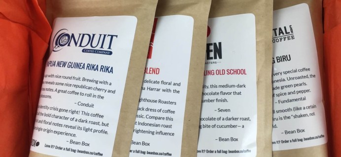 Bean Box Seattle Coffee Sampler: Indonesia Review & Coupons!