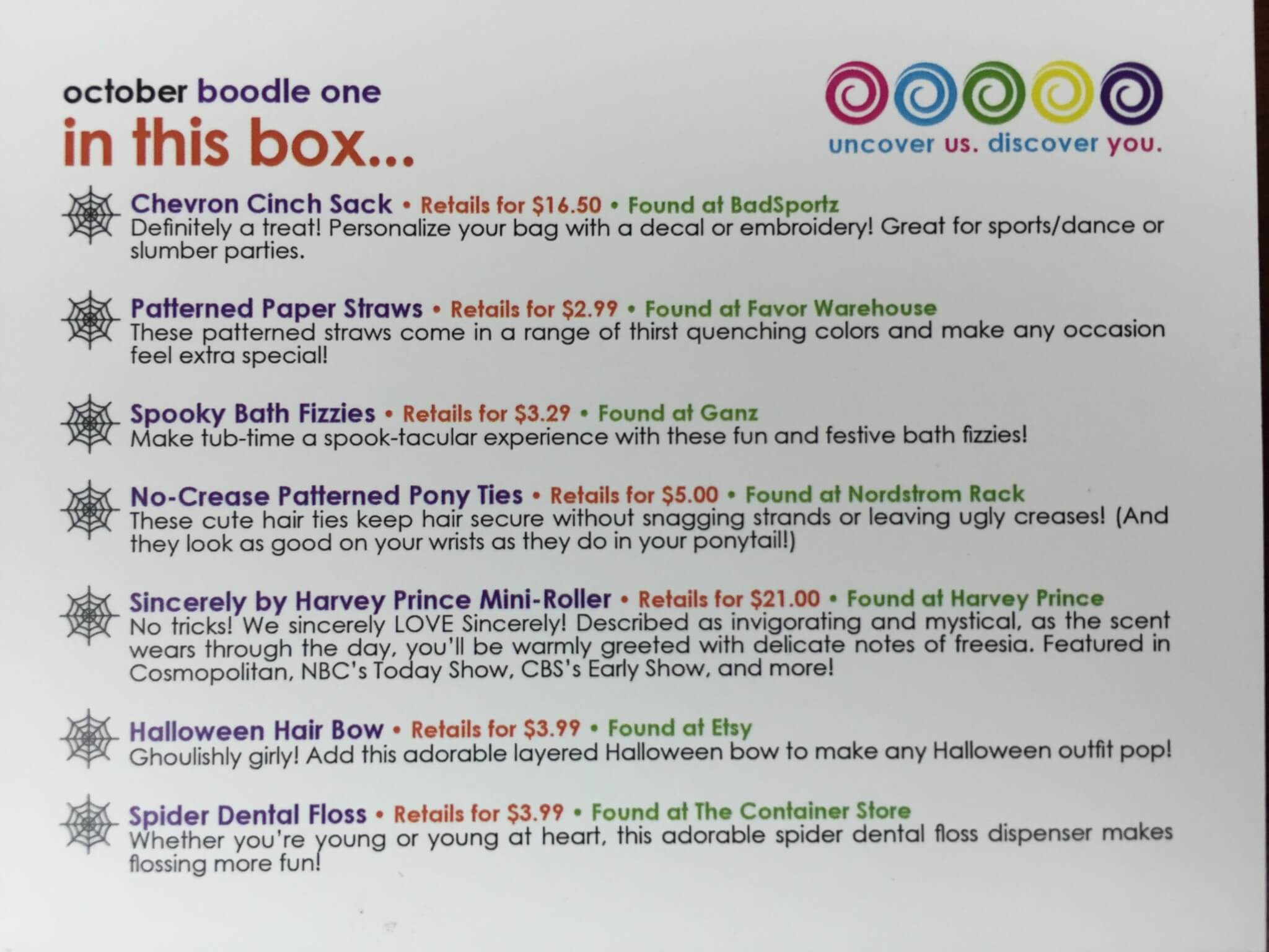 Boodle Box Subscription Box Review - October 2015 - Hello Subscription