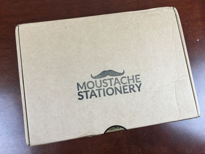 moustache stationery august 2015 box