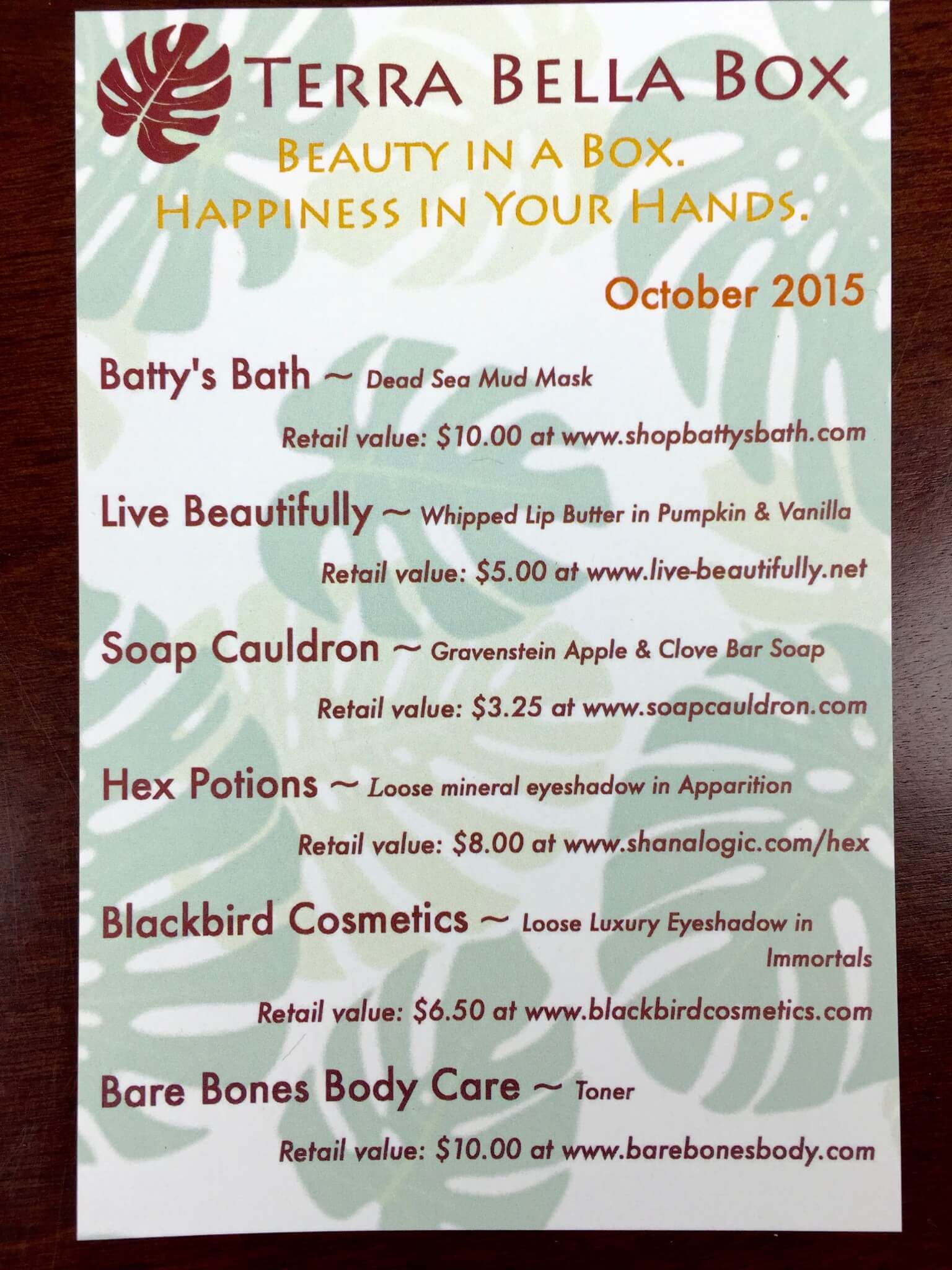 Terra bella box coupon