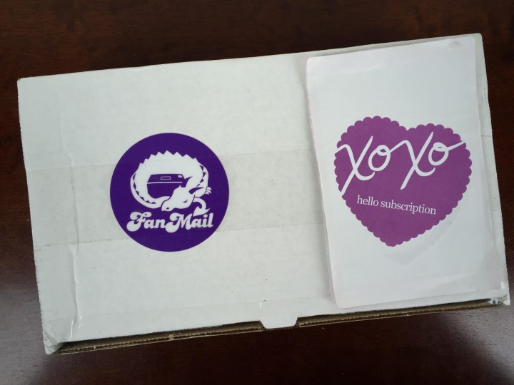Fanmail Box November 2015 box