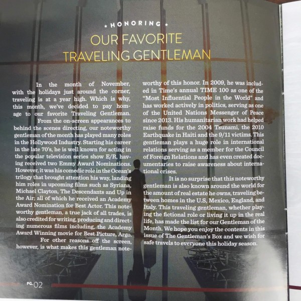 Gentleman's Box November 2015 featured dude