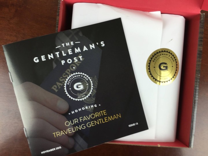 Gentleman's Box November 2015 unboxing