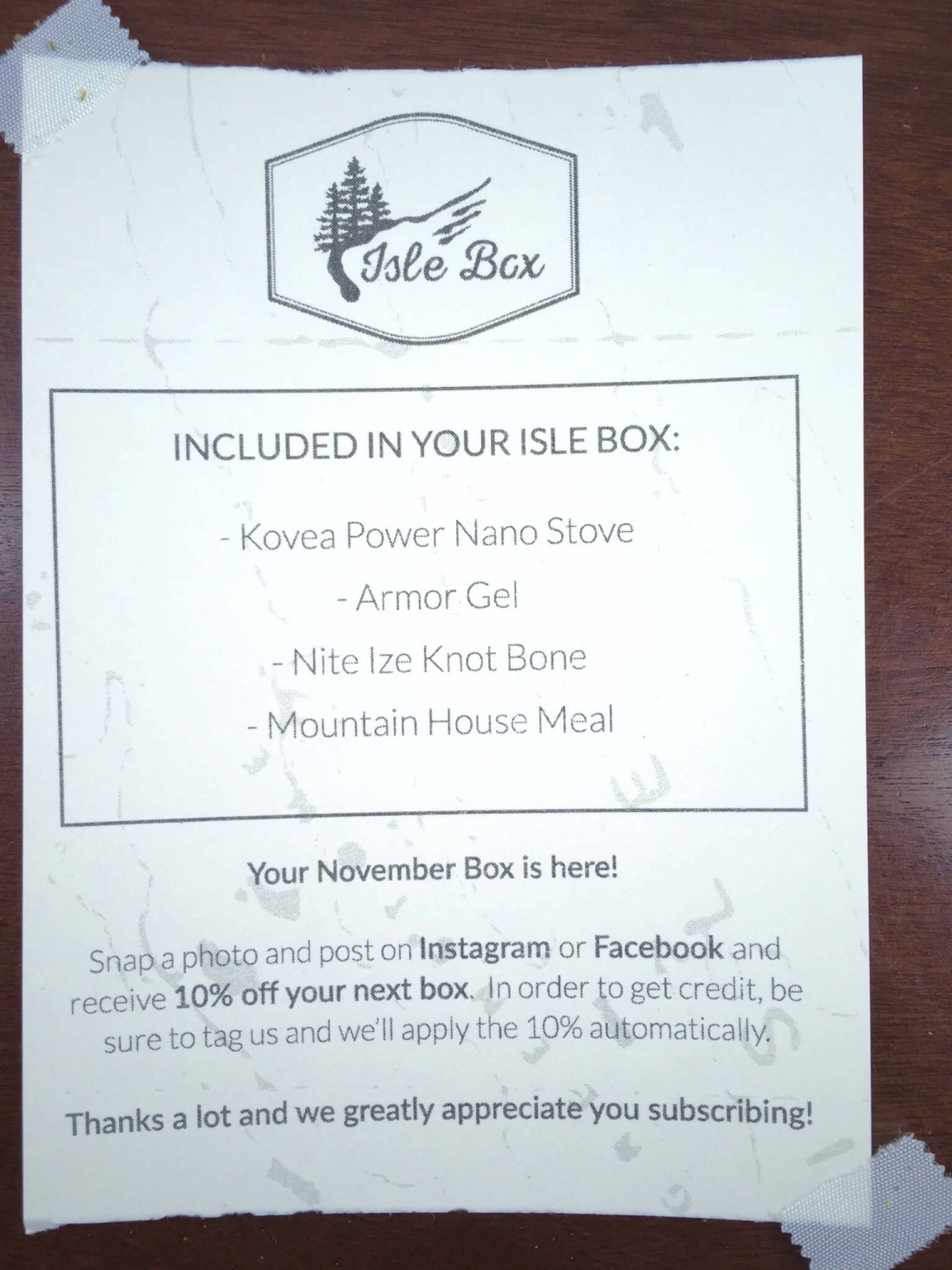Isle Box November 2015 Subscription Box Review & Coupon Hello