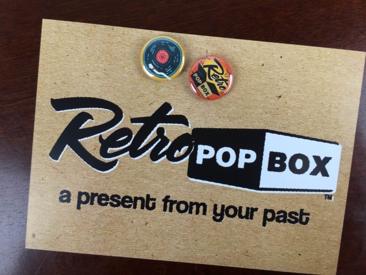 Retro Pop Box 60s November 2015 buttons