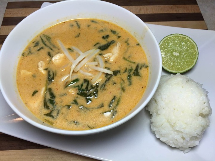 Thai-Peanut Chicken Curry with Sticky Rice