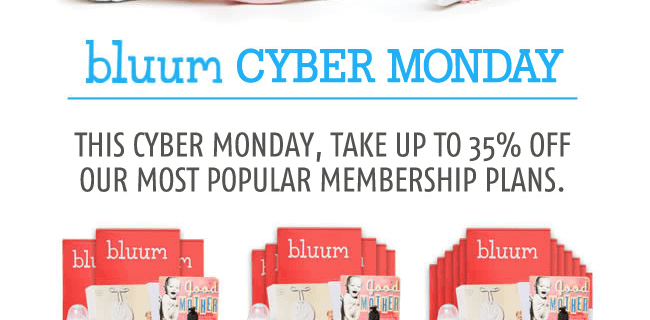 Bluum Cyber Monday Kid & Baby Subscription Box Deal: Up to 35% Off!