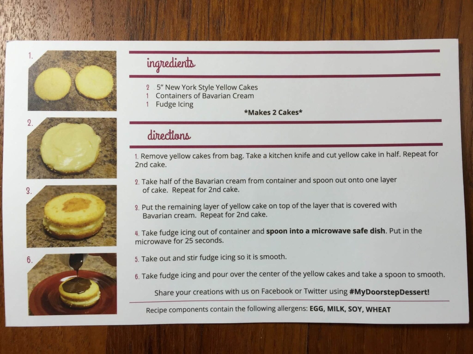 Doorstep Desserts Subscription Box Review Eclair Cake Hello