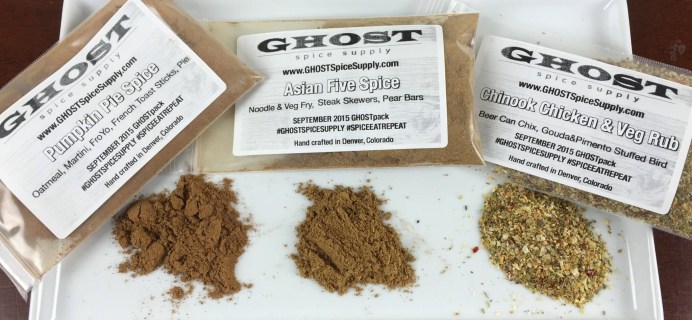 Ghost Spice Supply Subscription Review & Coupon – September 2015