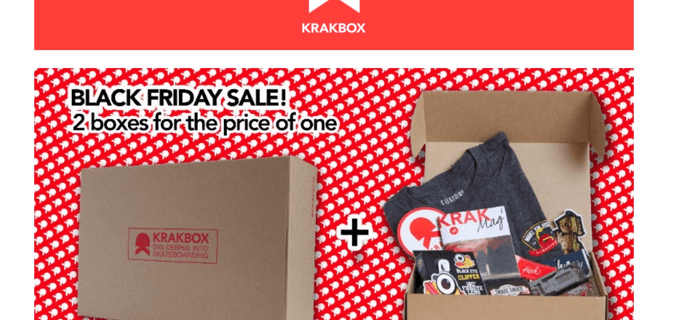 KrakBox Skateboarding Subscription Box Black Friday Deal: Subscribe and get a FREE Box!