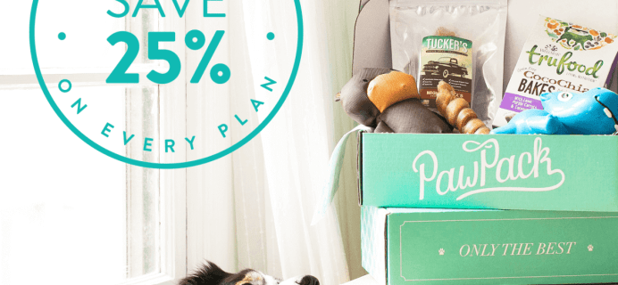 PawPack Cyber Monday Dog Subscription Box Deal – 25% Off All Subscriptions!
