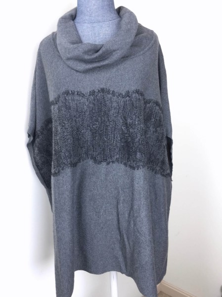 Colourworks Gerda Lace Detail Pullover Poncho