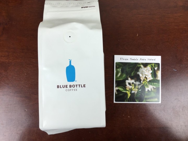 December 2015 Blue Bottle Coffee coffee bag card