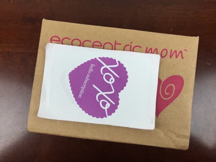 Ecocentric Mom Box November 2015 box