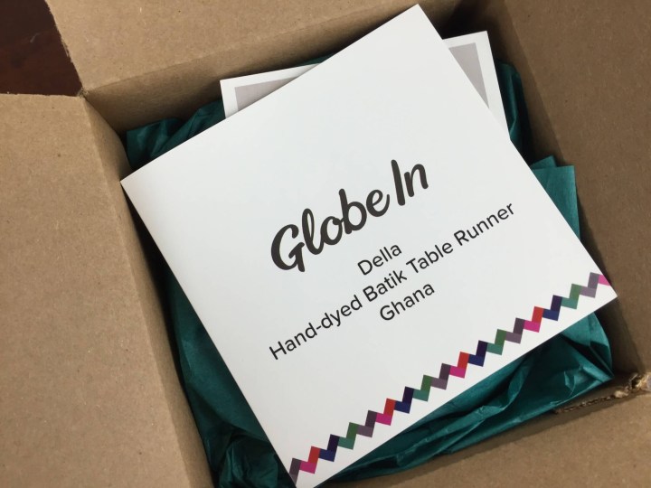 GlobeIn Benefit Basket December 2015 unboxing