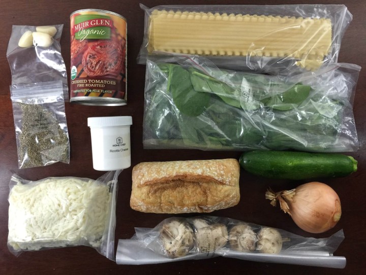 One-Skillet Veggie Lasagna with Zucchini, Mushrooms, and Garlic Bread home chef