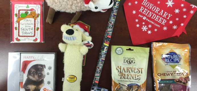 Pet Treater December 2015 Dog Subscription Box Review + Free Pet Bed Coupon!