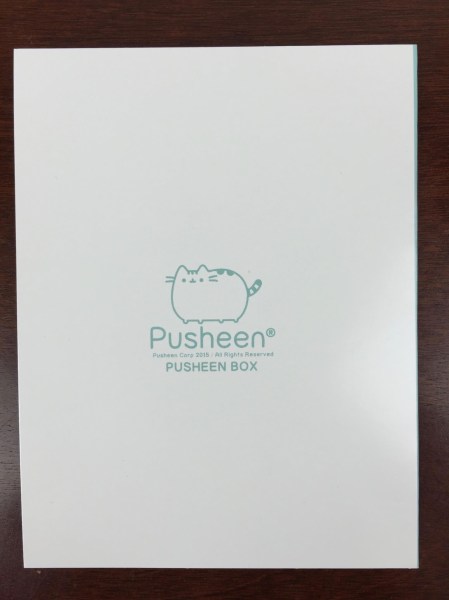 Pusheen Box December Winter 2015 back of card