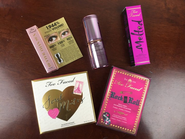 Too Faced Mystery Bag Review 2015 review