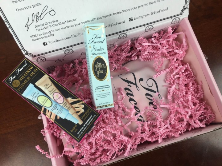 Too Faced Mystery Bag Review 2015 unboxing