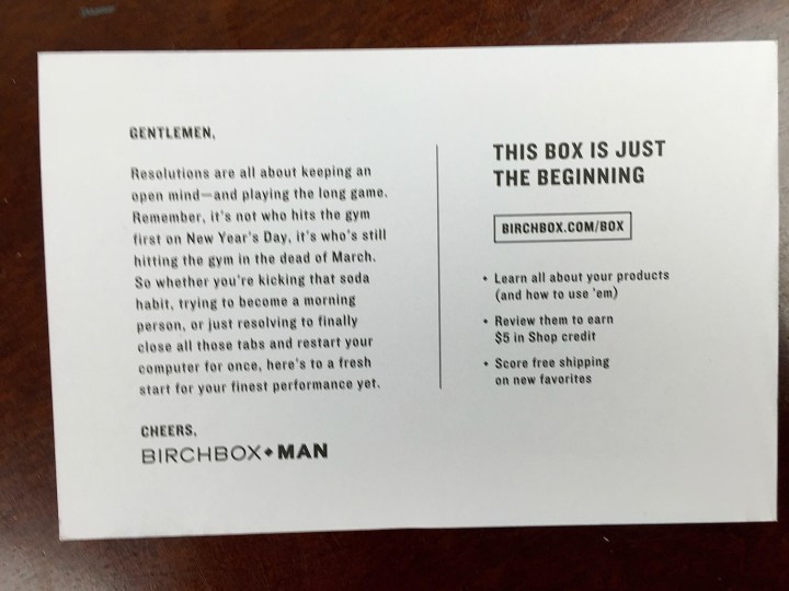 birchbox man january 2016 card