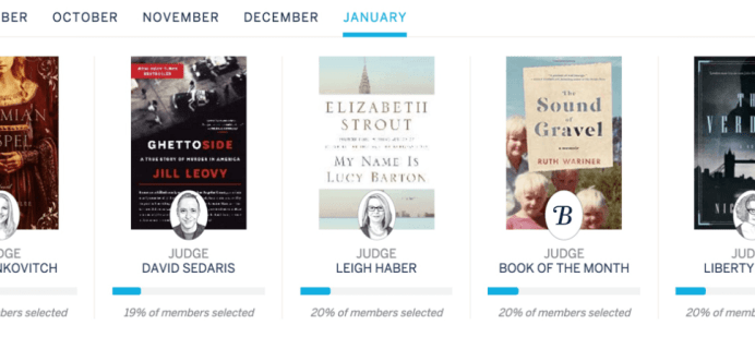 January 2016 Book of the Month Selection Time + Discount Code – 3 Books $6.99 Each!