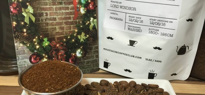 Moustache Coffee Club December 2015 Subscription Review + Free Trial