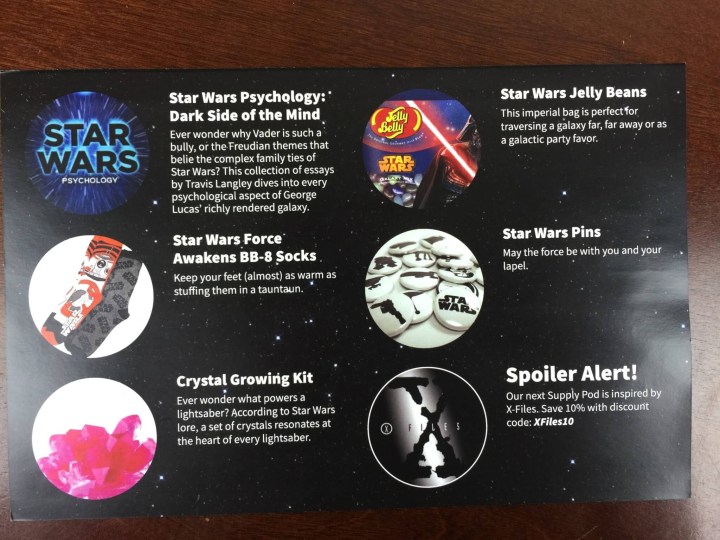 supply pod star wars december 2015 card back
