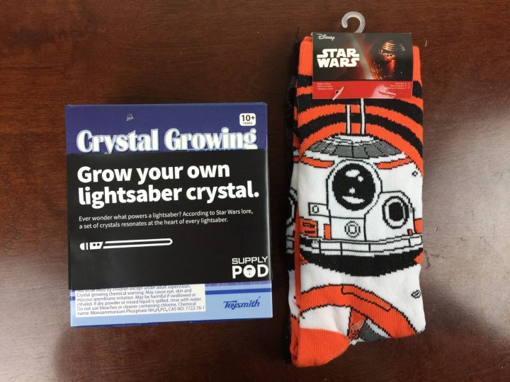 supply pod star wars december 2015 lightsaber crystal socks