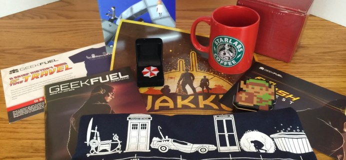 Geek Fuel Monthly Mystery Box – January 2016 Review & Coupon