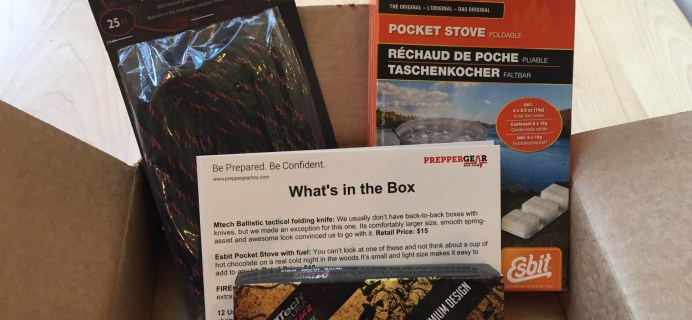 Prepper Gear Box February 2016 Subscription Box Review & Coupon