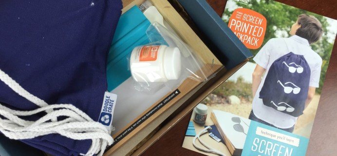 Doodle Crate Subscription Box Review & Coupon – Screenprinting