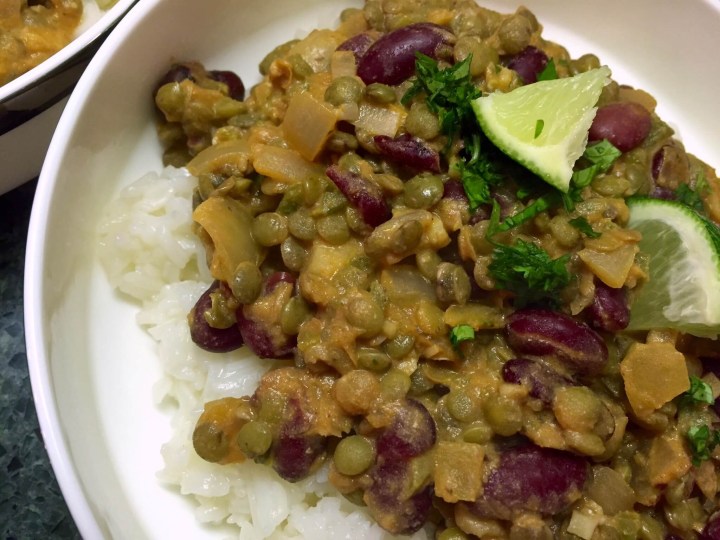 hello fresh vegetarian jan 2016 Hearty Lentil and Bean Stew with Ginger, Cilantro, and Basmati Rice