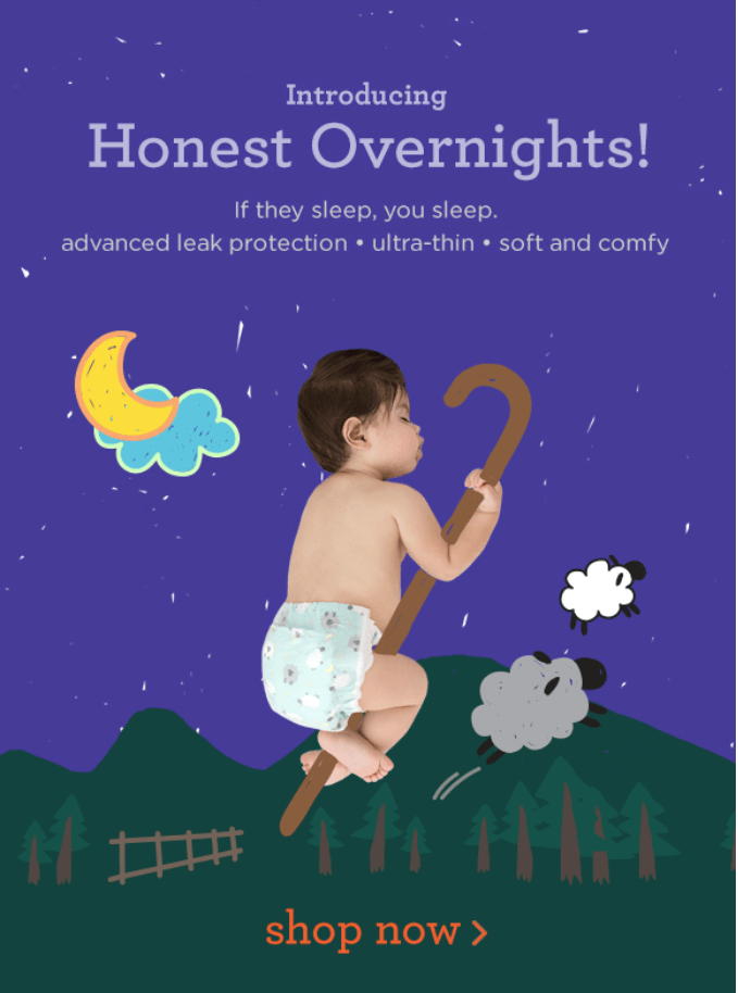 Overnight Diapers, Honest