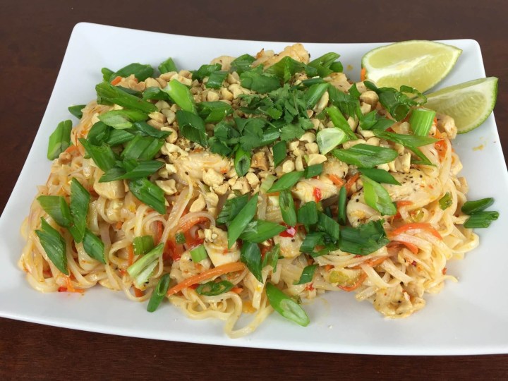 january 2016 home chef review Chicken Pad Thai With Carrots, Roasted Peanuts, and Cilantro