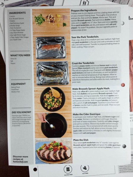 january 2016 home chef review instructions