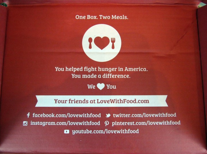 Love with Food donates meals!