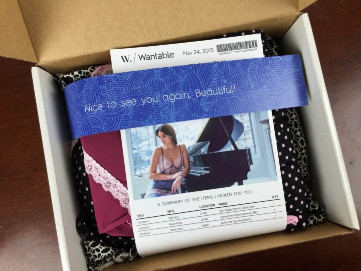 wantable intimates december 2015 unboxing
