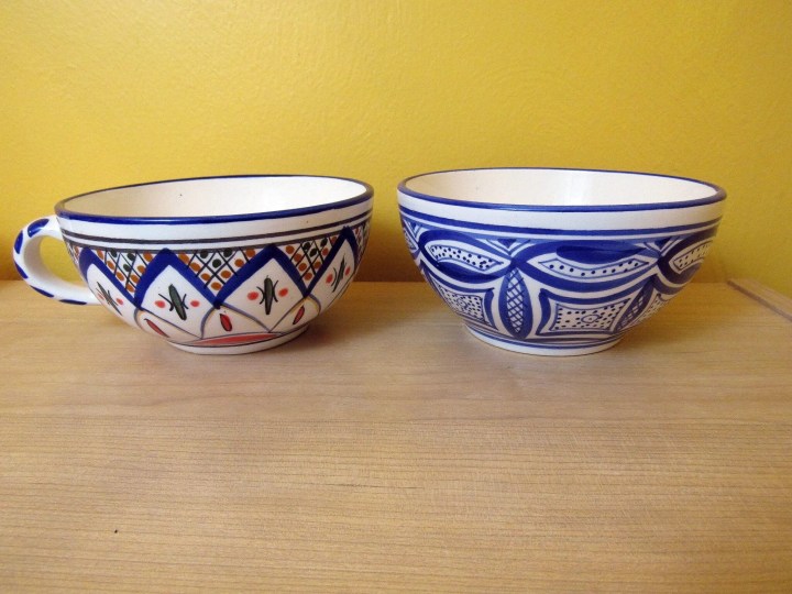 Le Souk Ceramique Soup Bowl October 2015 and Hand Painted Bowl February 2016