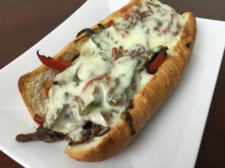 Philly-Style Cheesesteaks with Onion, Mushrooms, and Peppers