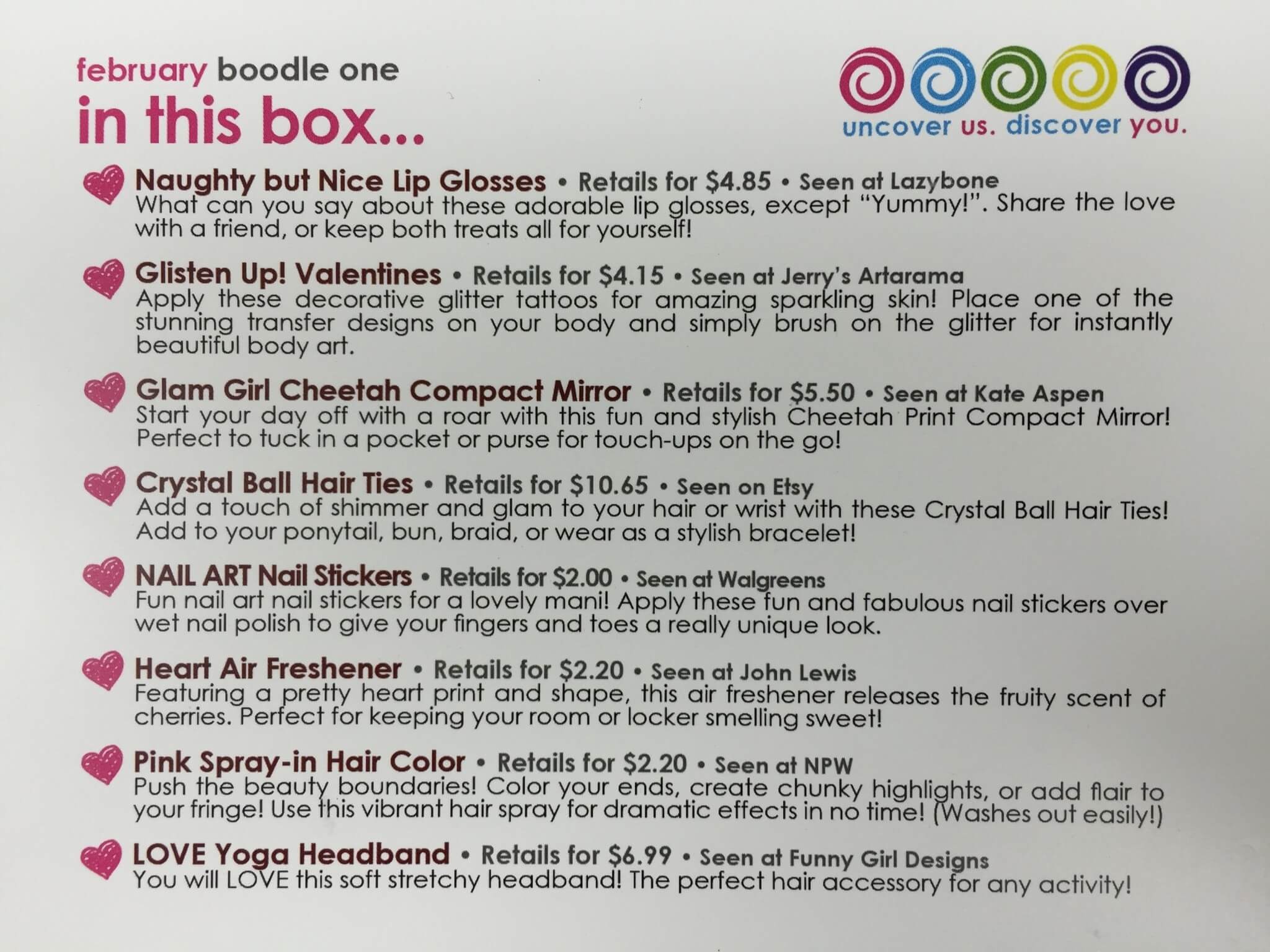 Boodle Box February 2016 Subscription Box Review - hello subscription