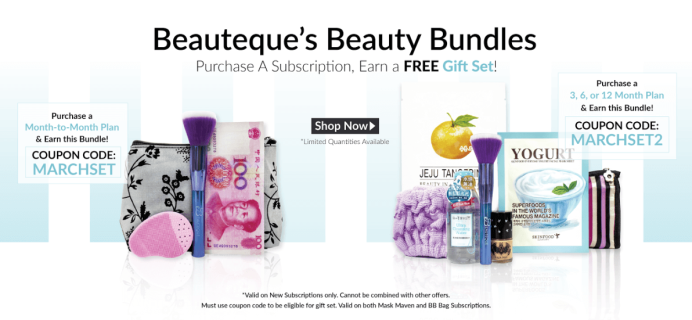 Free Gift Set with Beauteque Subscriptions + March Spoiler