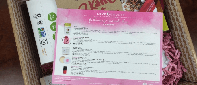 Love Goodly March Box Coupon: Save $5 + Free Gift!