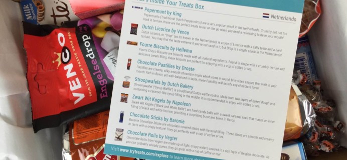 Treats Box February 2016 Review & Coupon Code – The Netherlands