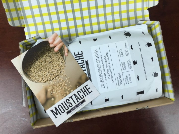 Moustache Coffee Club March 2016 unboxed