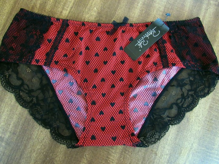 Rene Rolfe Red and Black Heart Brief