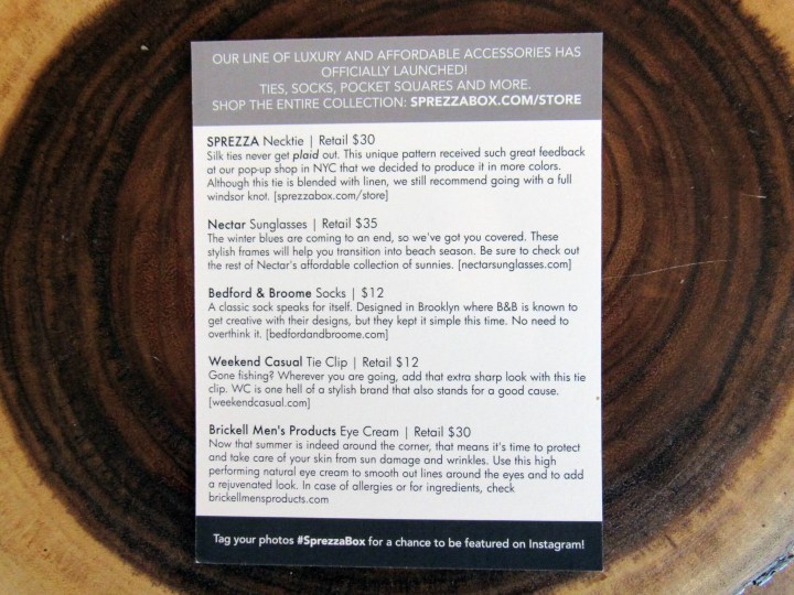Information card