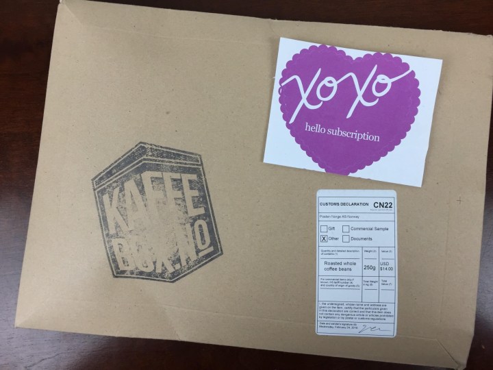 kaffe box march 2016 box