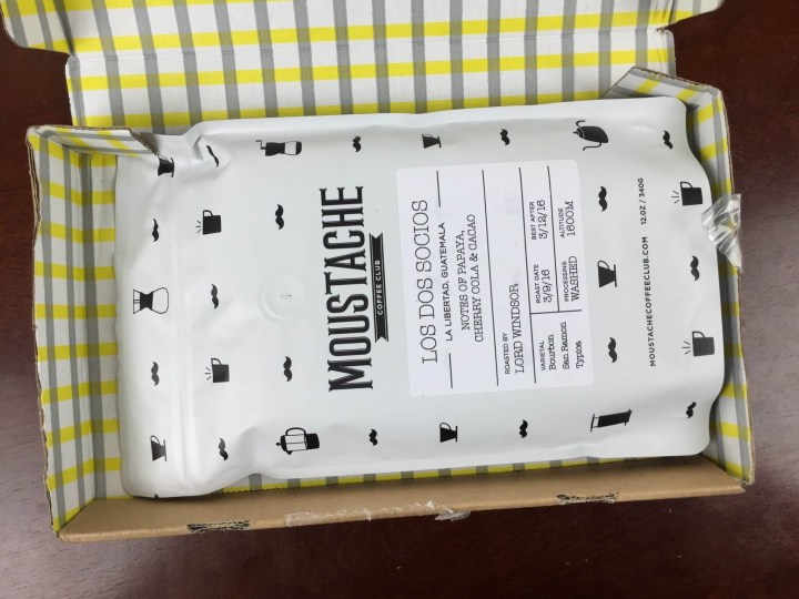 moustache coffee club march 2016 unboxing