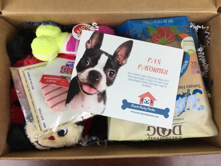 pooch party packs march 2016 unboxed